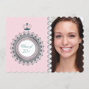 Pink Princess Graduation Announcements