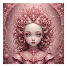 Pink Princess Mark Ryden Style Art Poster Print