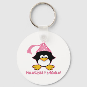 Pink Princess Penguin Key Ring