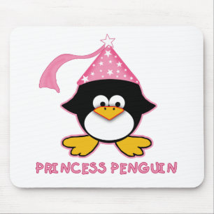 Pink Princess Penguin Mouse Mat