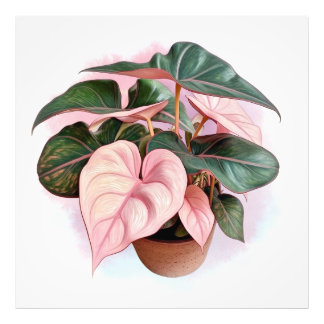 Pink Princess Philodenron in the Pot Photo Print