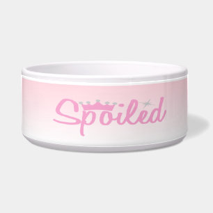 Pink Princess Spoiled Dog Bowl