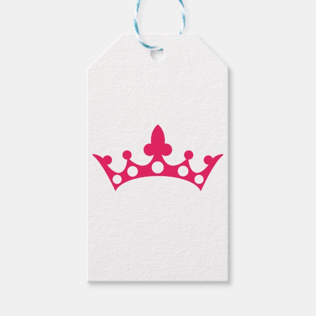 Pink Princess Tiara Gift Tags (Front)