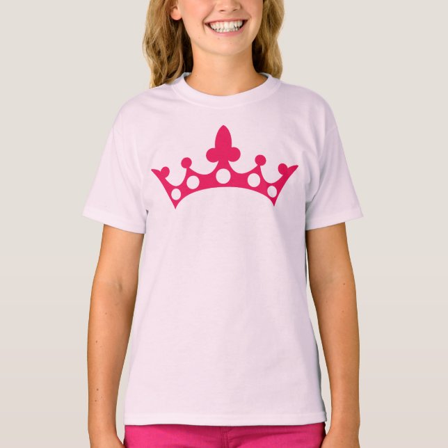 Pink Princess Tiara T-Shirt (Front)