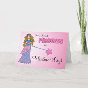 Pink Princess Valentine's Day Holiday Card