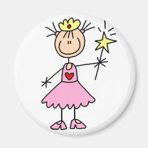 Pink Princess With Wand Magnet