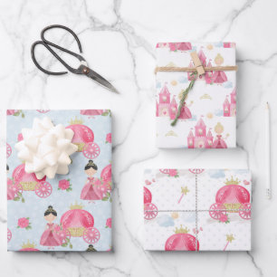 Pink Princess  Wrapping Paper Sheet