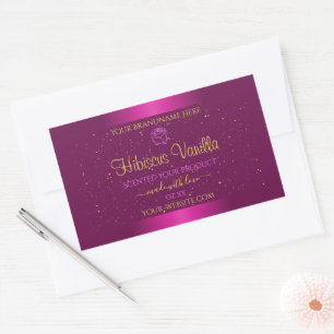 Pink Product Labels Gold Soft Glitter Rose Graphic
