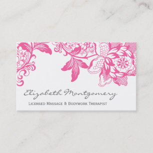 Pink Professional Massage Yoga Business Card