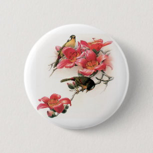Pink Profusion 6 Cm Round Badge