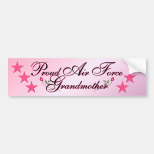 Pink & Proud Air Force Grandmother Bumper Sticker