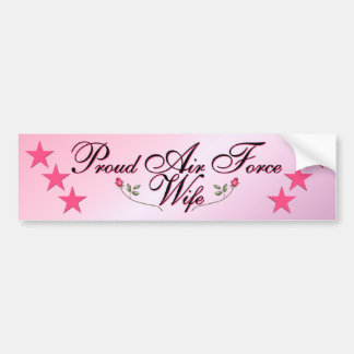 Pink & Proud Air Force Wife Bumper Sticker