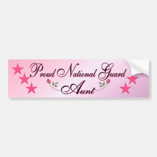 Pink & Proud National Guard Aunt Bumper Sticker