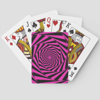 Pink Psychedelic Illusion Playing Cards