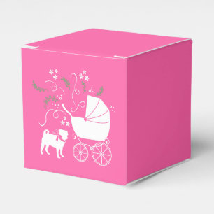 Pink Pug Dog Theme Party Celebration Favour Box