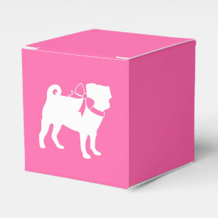 Pink Pug Dog Theme Party Celebration Favour Box