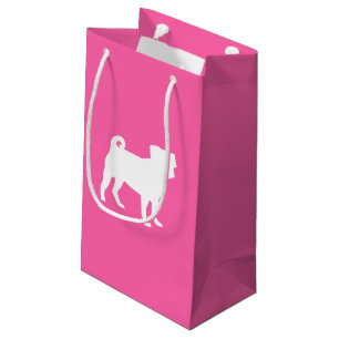 Pink Pug Dog Theme Party Celebration Small Gift Bag