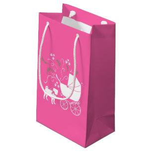 Pink Pug Dog Theme Party Celebration Small Gift Bag