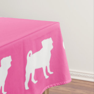 Pink Pug Dog Theme Party Celebration Tablecloth