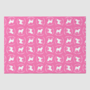 Pink Pug Dog Theme Party Celebration Tissue Paper