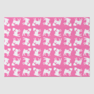 Pink Pug Dog Theme Party Celebration Tissue Paper