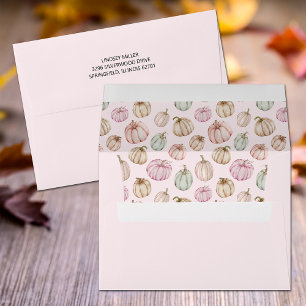 Pink Pumpkin Baby Shower Invitation Envelope