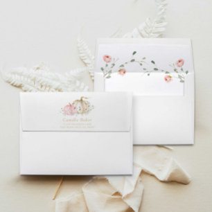 Pink Pumpkin Baby Shower Invitation Envelopes