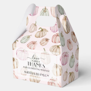 Pink Pumpkin Baby Shower Large Favour Box
