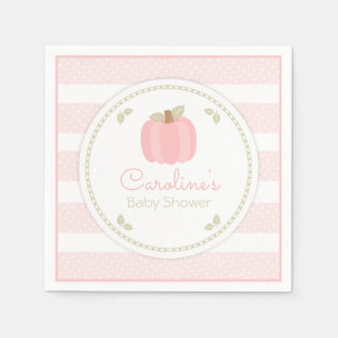 Pink Pumpkin Baby Shower Napkin