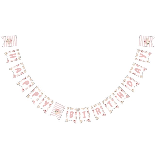 Pink Pumpkin Birthday Party Banner (All)