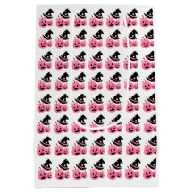 Pink Pumpkin & Black Hat Halloween Gift Paper Bag