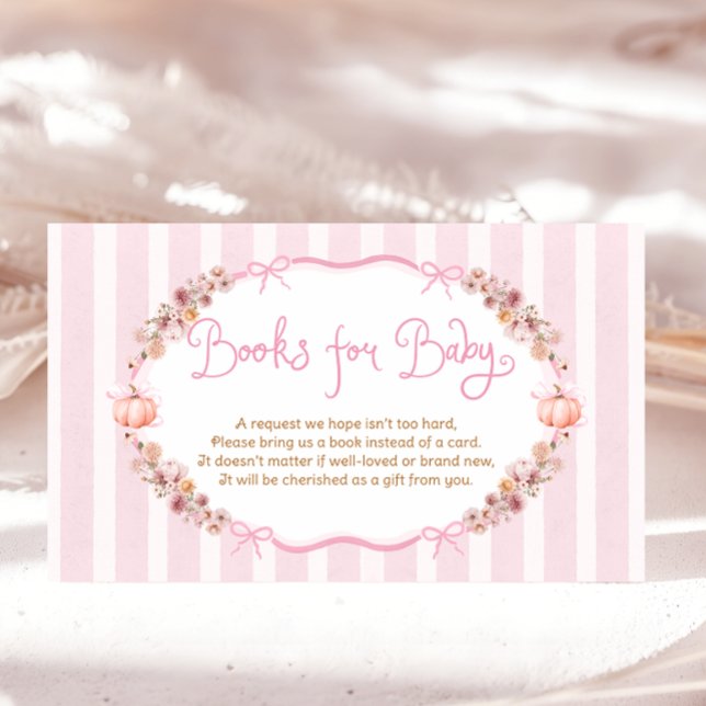 Pink Pumpkin Books for Baby Ticket Enclosure Card (Creator Uploaded)