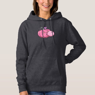 Pink Pumpkin Bubble Gum Cute Pastel Halloween Hoodie