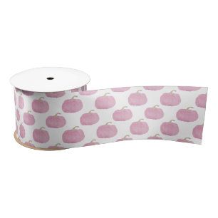 Pink Pumpkin Fall Satin Ribbon