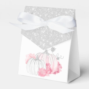 Pink Pumpkin Floral Baby Girl Shower Thank You Favour Box