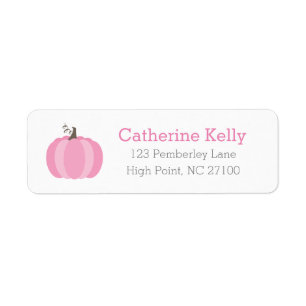 Pink Pumpkin Halloween or Shower Return Address