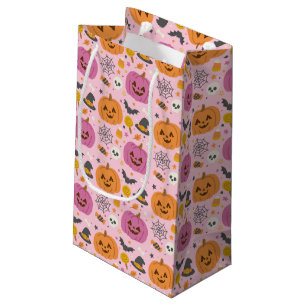 Pink Pumpkin Halloween Pattern Gift Bag