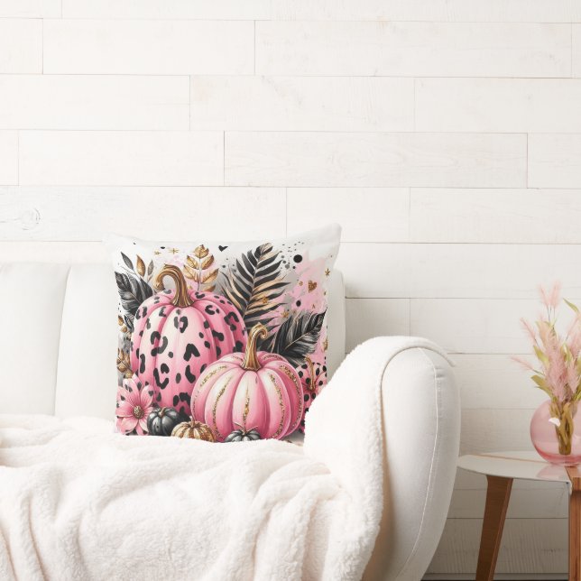 Pink Pumpkin Maximalist  Cushion (Couch)