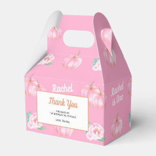 Pink Pumpkin themed birthday party Favour Box