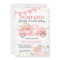Pink Pumpkin Truck Girl Birthday Invitation