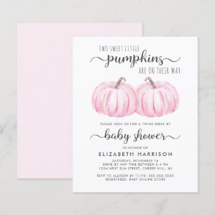 Pink Pumpkin Twin Girls Drive By Baby Shower