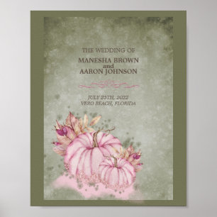 PINK Pumpkin - Wedding Poster