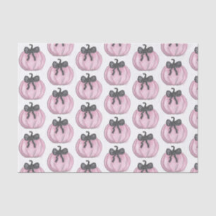 Pink Pumpkin with black bow Tissue Paper