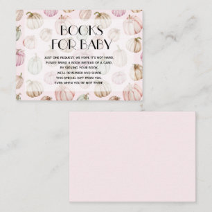 Pink Pumpkins Girl Baby Book Request Enclosure Card