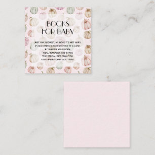 Pink Pumpkins Girl Baby Book Request Enclosure Card