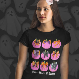 Pink Pumpkins with Bows   T-Shirt