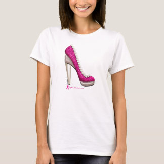 Pink Pumps Shoe Graphic T-Shirt For Breast Cancer