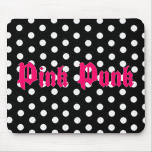 Pink Punk Polka Dot Mousepad