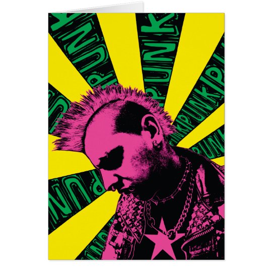 Pink Punk Rock Card
