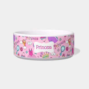 Pink Pup Princess Pet Bowl